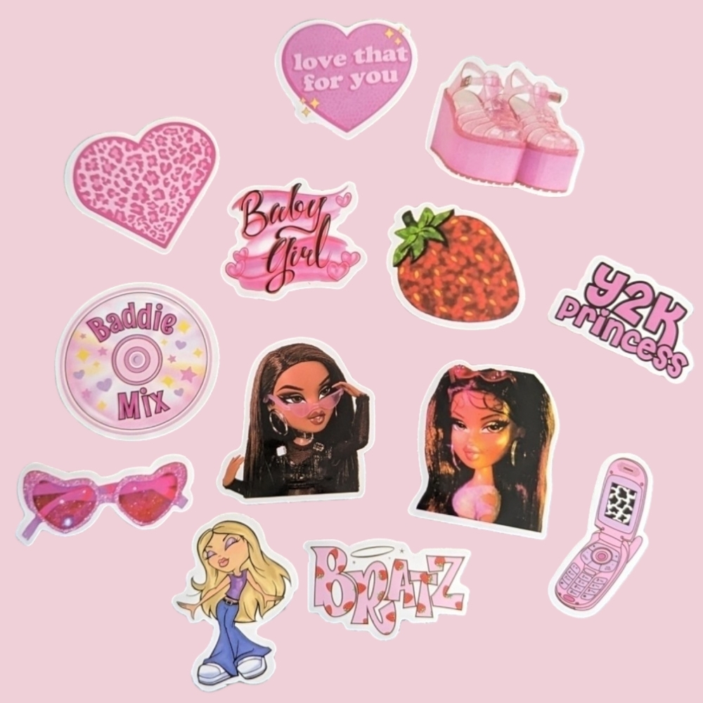 Y2K Bratz Power - 13 Pack Vinyl Stickers - 2 Inch (2")
